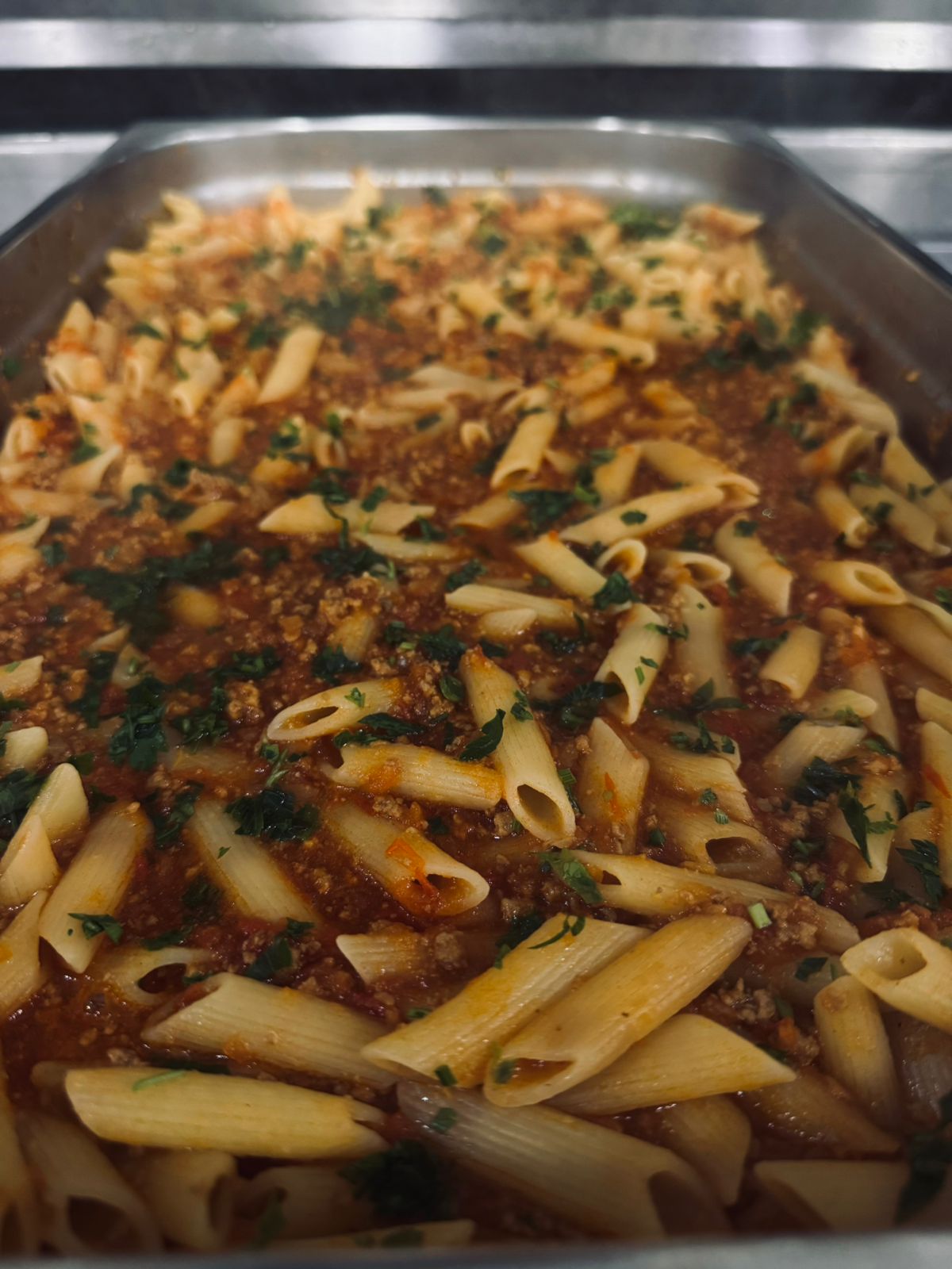 Macarrão à bolonhesa - Buffet por quilo Elias Fausto região Indaiatuba